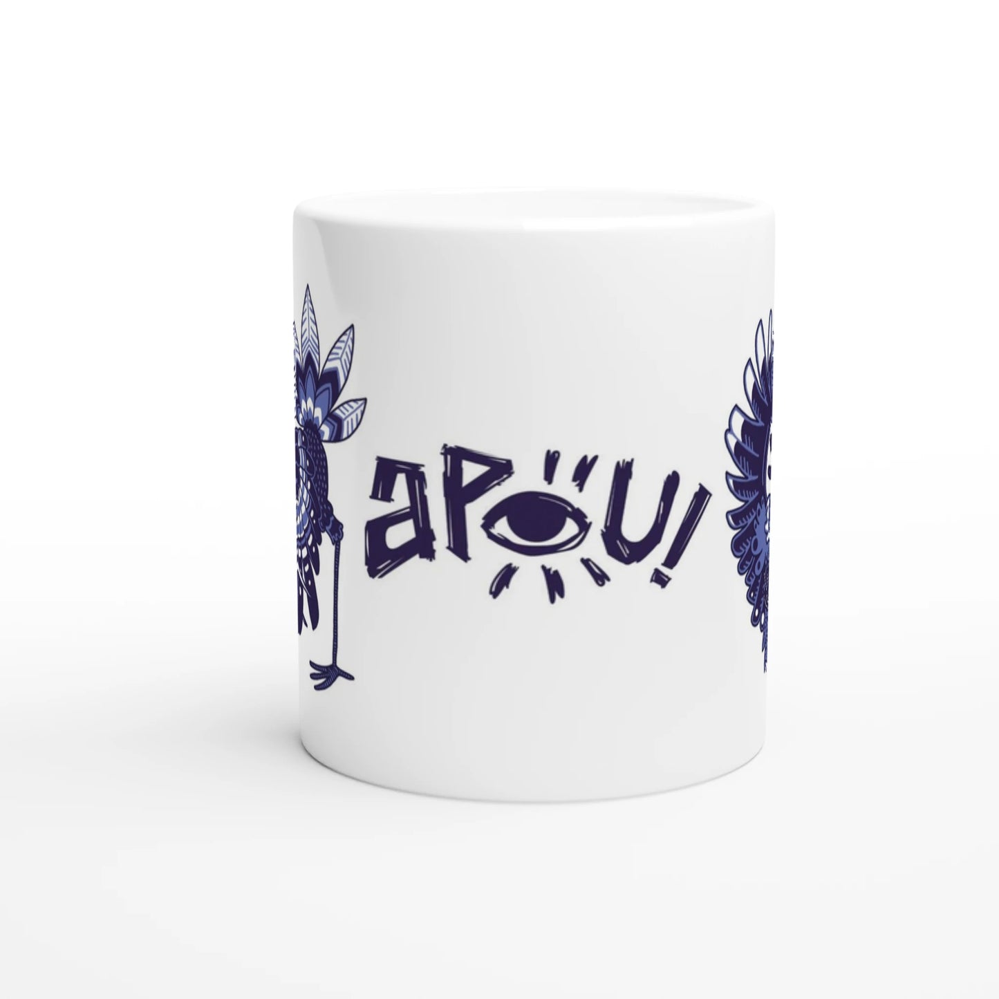 Mug au design d'APOU SHINY – Duo d'Oiseaux- un jeu de cartes familial plein de malice et de stratégie - Editeur : NO ONE GAMES