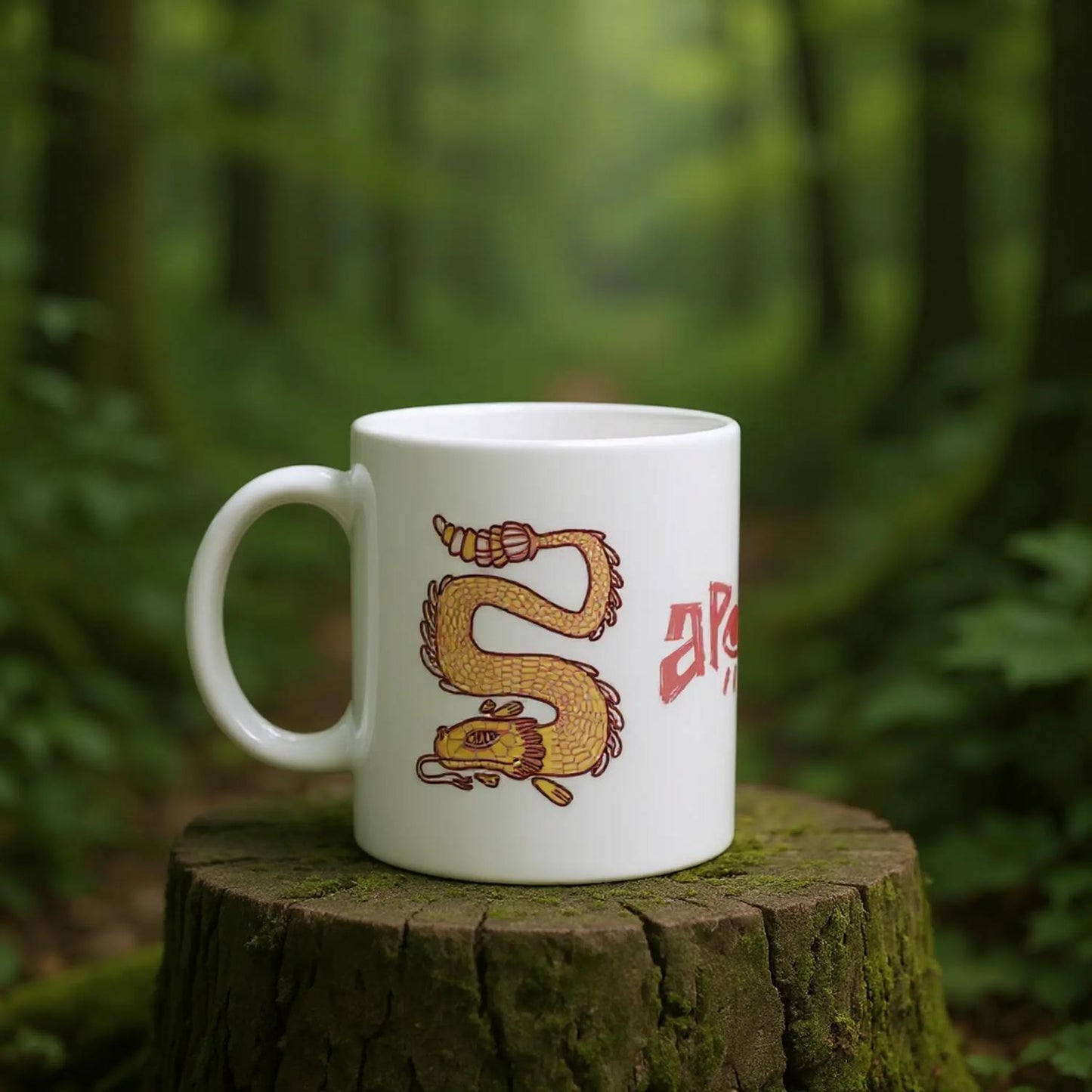 Mug au design d'APOU SHINY – Duo de Serpents - un jeu de cartes familial plein de malice et de stratégie - Editeur : NO ONE GAMES