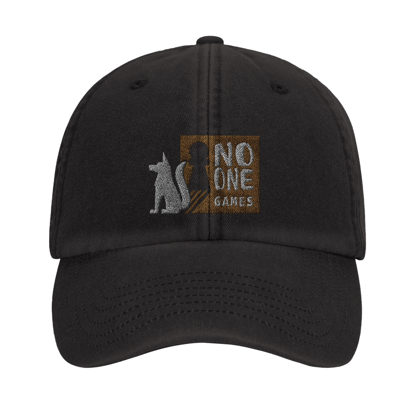 Casquette au design du logo de NO ONE GAMES - Inspiration du loup d'APOU SHINY : un jeu de cartes familial plein de malice et de stratégie