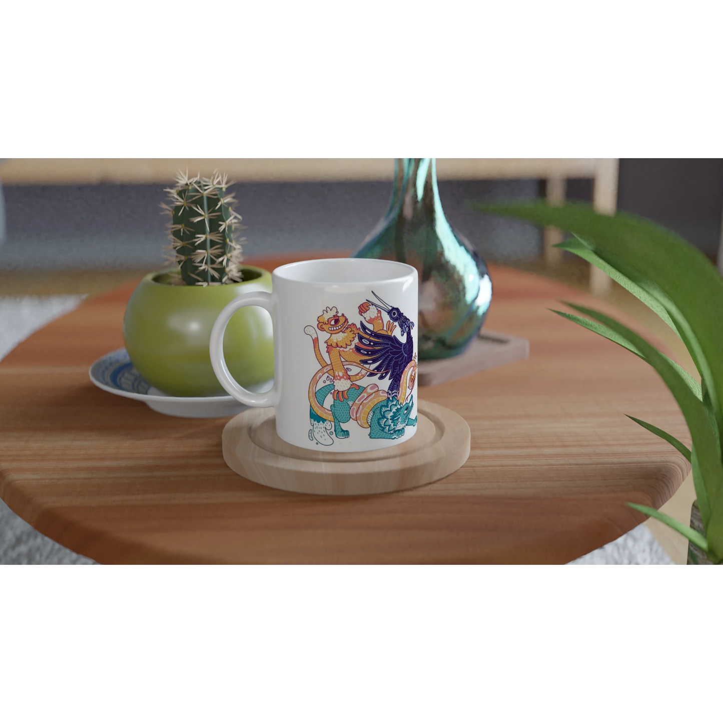 Mug au design d'APOU SHINY – Bataille des familles - un jeu de cartes familial plein de malice et de stratégie - Editeur : NO ONE GAMES