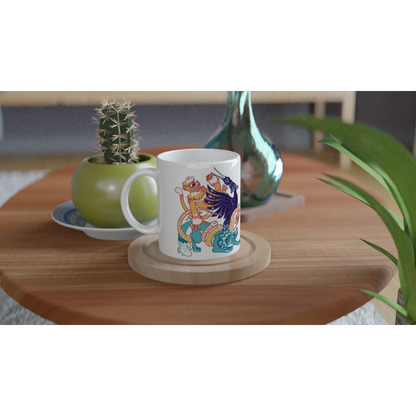Mug au design d'APOU SHINY – Bataille des familles - un jeu de cartes familial plein de malice et de stratégie - Editeur : NO ONE GAMES