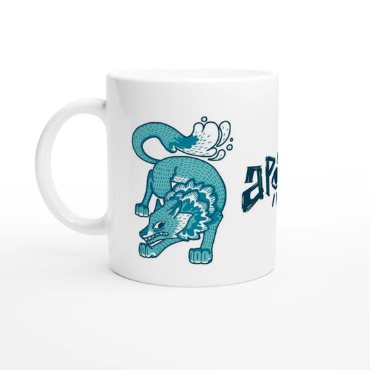 Mug au design d'APOU SHINY – Duo de Loups - un jeu de cartes familial plein de malice et de stratégie - Editeur : NO ONE GAMES