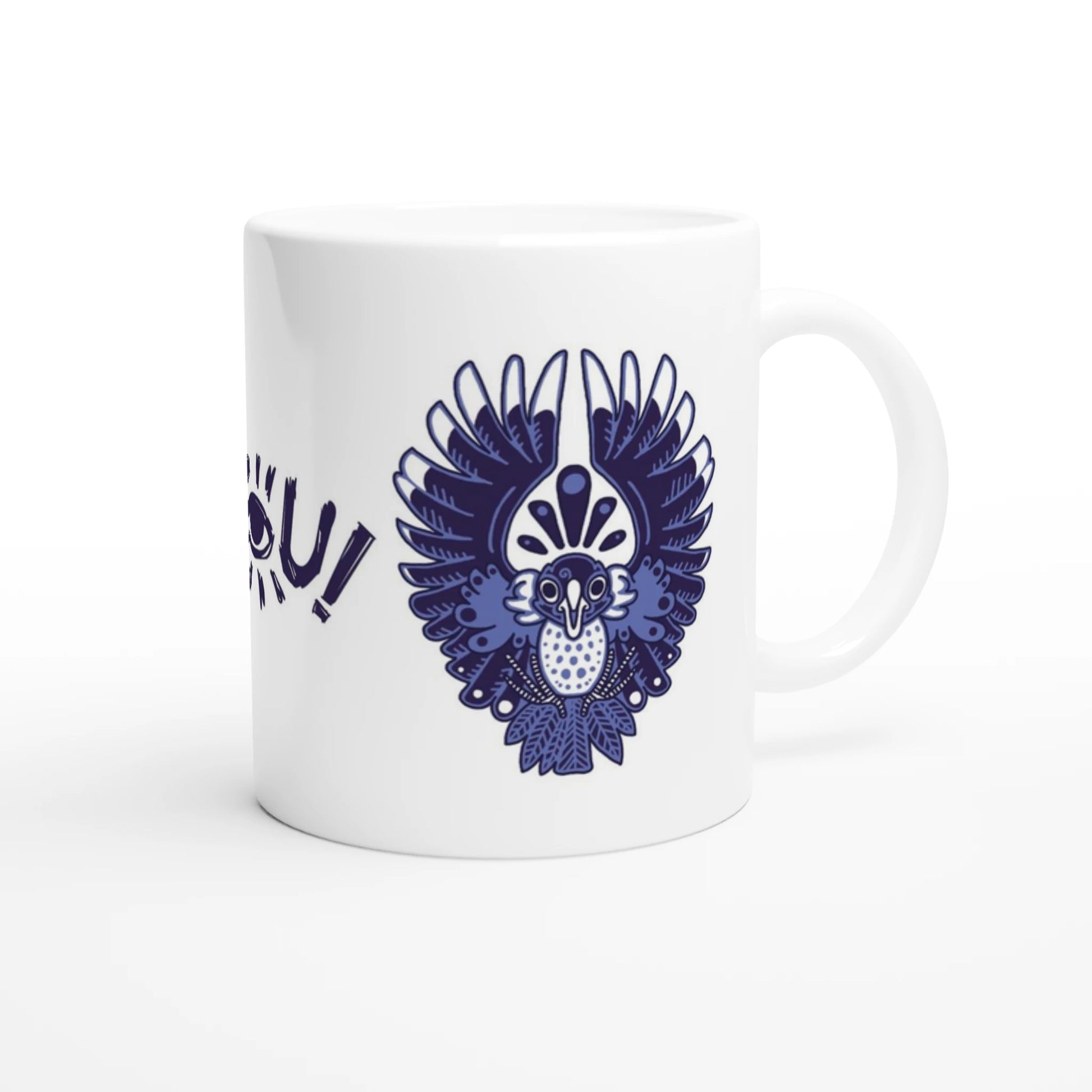 Mug au design d'APOU SHINY – Duo d'Oiseaux- un jeu de cartes familial plein de malice et de stratégie - Editeur : NO ONE GAMES