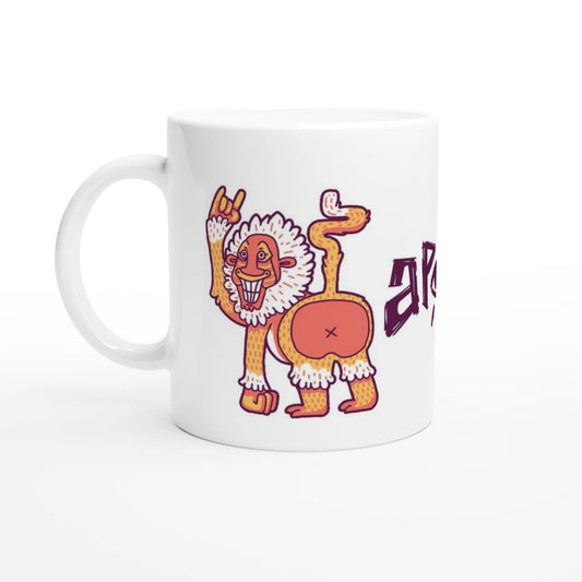 Mug au design d'APOU SHINY – Duo de Singes- un jeu de cartes familial plein de malice et de stratégie - Editeur : NO ONE GAMES