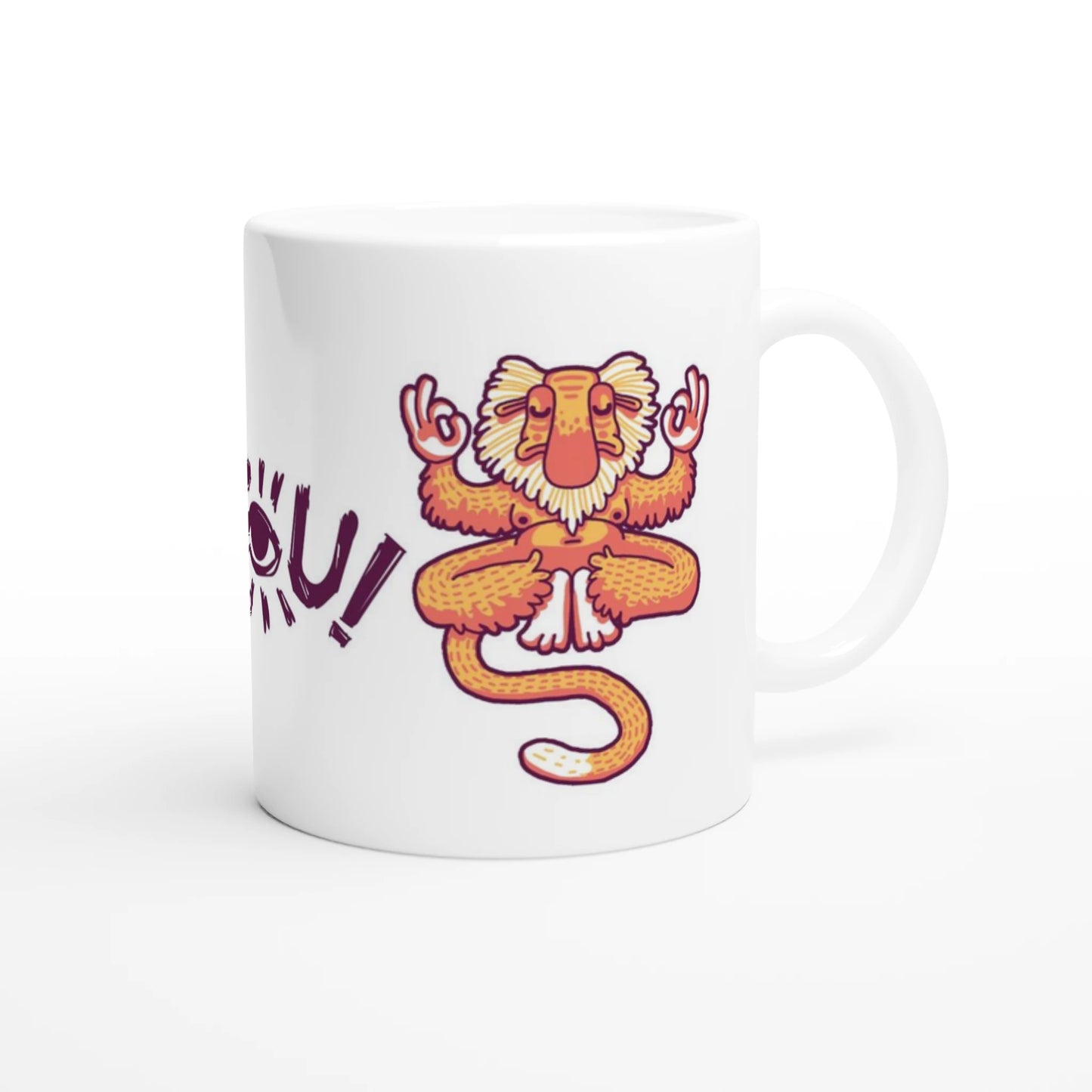 Mug au design d'APOU SHINY – Duo de Singes- un jeu de cartes familial plein de malice et de stratégie - Editeur : NO ONE GAMES