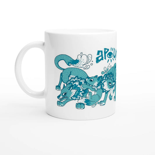 Mug au design d'APOU SHINY – Famille des Loups- un jeu de cartes familial plein de malice et de stratégie - Editeur : NO ONE GAMES