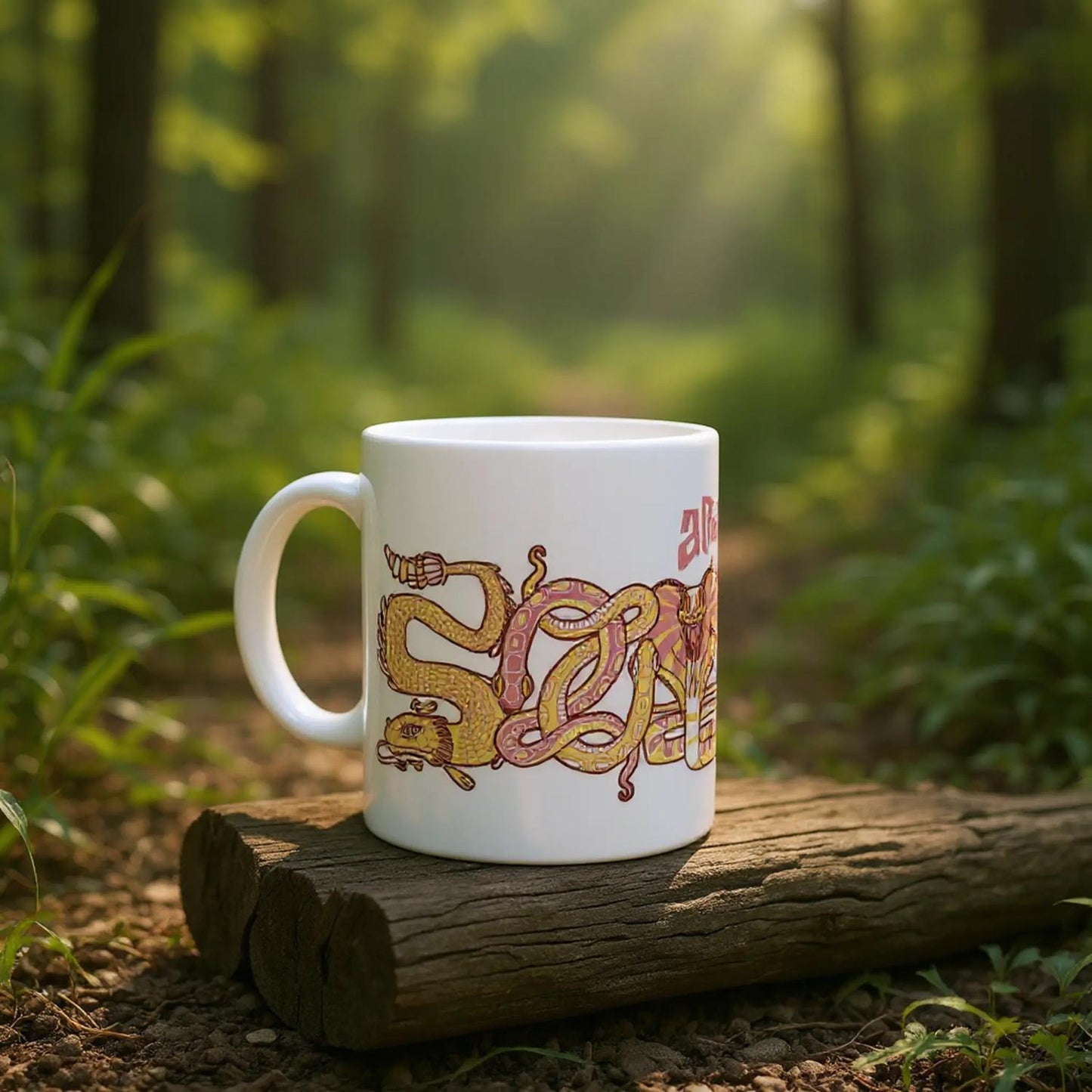 Mug au design d'APOU SHINY – Famille des Serpents- un jeu de cartes familial plein de malice et de stratégie - Editeur : NO ONE GAMES