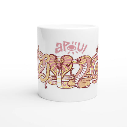 Mug au design d'APOU SHINY – Famille des Serpents- un jeu de cartes familial plein de malice et de stratégie - Editeur : NO ONE GAMES