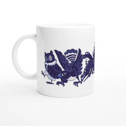 Mug au design d'APOU SHINY – Famille des oiseaux - un jeu de cartes familial plein de malice et de stratégie - Editeur : NO ONE GAMES