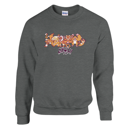 Sweat-Shirt au design d'APOU SHINY – Famille des Singes en Clan - un jeu de cartes familial plein de malice et de stratégie - Editeur : NO ONE GAMES