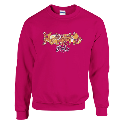 Sweat-Shirt au design d'APOU SHINY – Famille des Singes en Clan - un jeu de cartes familial plein de malice et de stratégie - Editeur : NO ONE GAMES