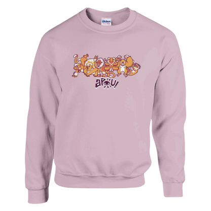 Sweat-Shirt au design d'APOU SHINY – Famille des Singes en Clan - un jeu de cartes familial plein de malice et de stratégie - Editeur : NO ONE GAMES
