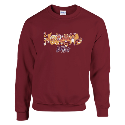 Sweat-Shirt au design d'APOU SHINY – Famille des Singes en Clan - un jeu de cartes familial plein de malice et de stratégie - Editeur : NO ONE GAMES