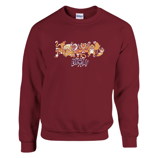 Sweat-Shirt au design d'APOU SHINY – Famille des Singes en Clan - un jeu de cartes familial plein de malice et de stratégie - Editeur : NO ONE GAMES