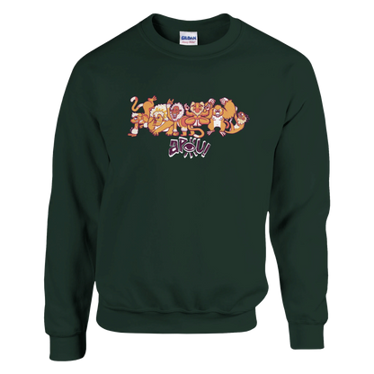 Sweat-Shirt au design d'APOU SHINY – Famille des Singes en Clan - un jeu de cartes familial plein de malice et de stratégie - Editeur : NO ONE GAMES