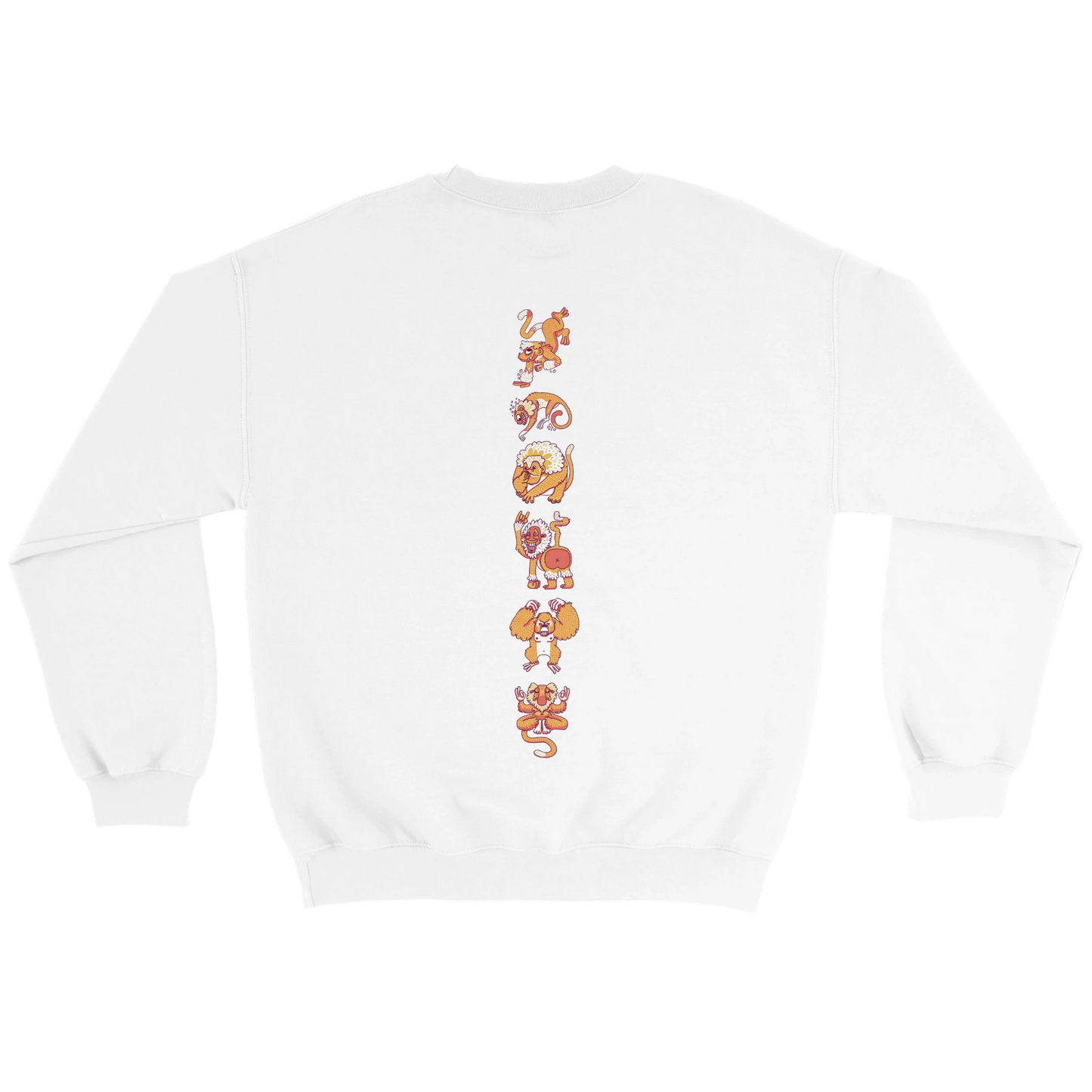 Sweat-Shirt au design d'APOU SHINY – Famille des Singes en Totem - un jeu de cartes familial plein de malice et de stratégie - Editeur : NO ONE GAMES