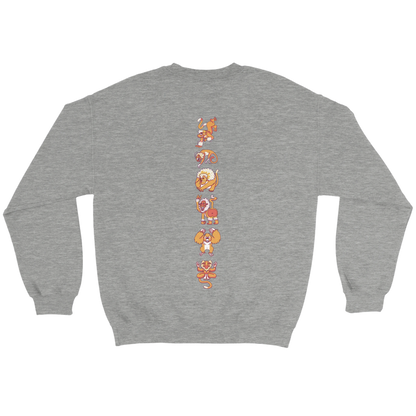 Sweat-Shirt au design d'APOU SHINY – Famille des Singes en Totem - un jeu de cartes familial plein de malice et de stratégie - Editeur : NO ONE GAMES