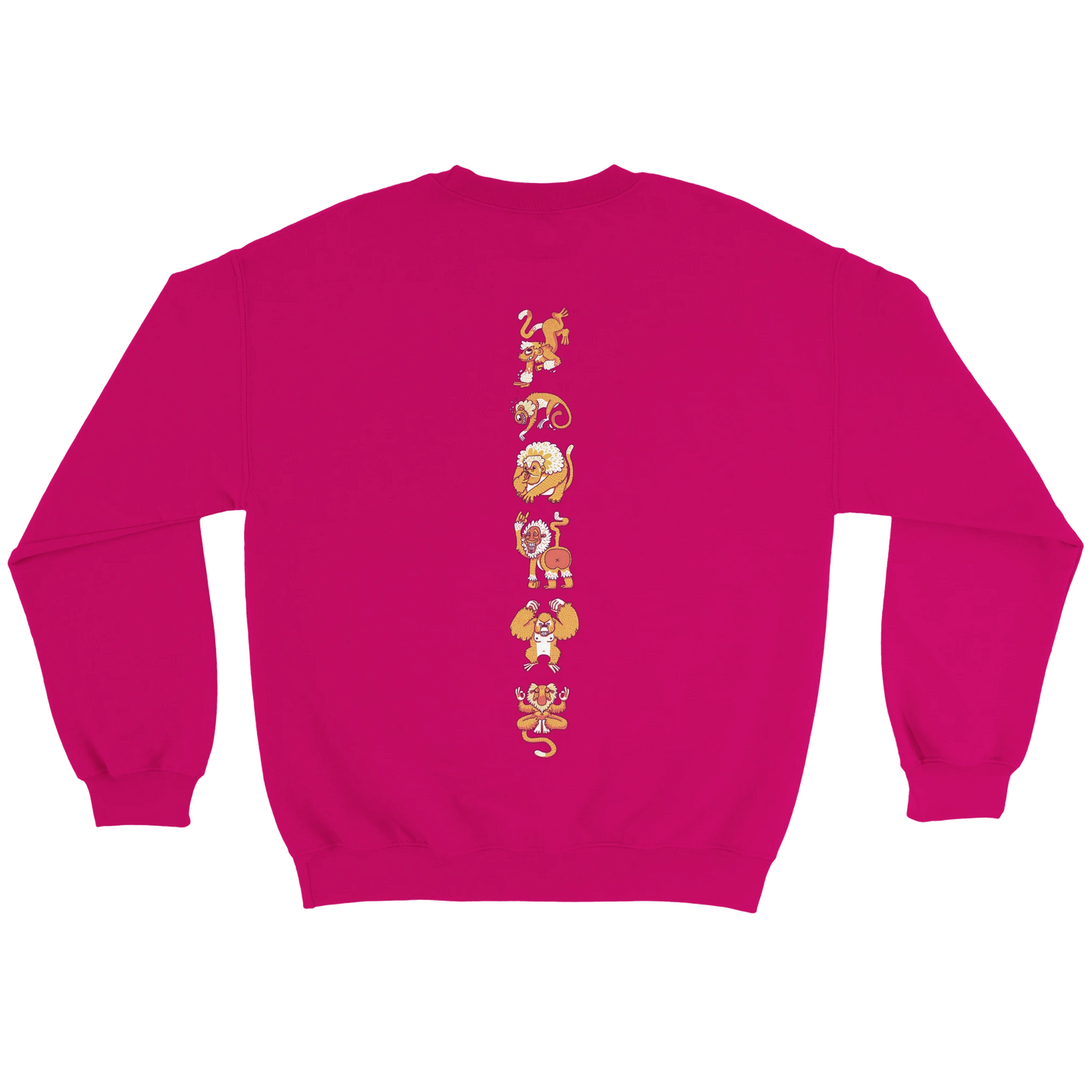 Sweat-Shirt au design d'APOU SHINY – Famille des Singes en Totem - un jeu de cartes familial plein de malice et de stratégie - Editeur : NO ONE GAMES