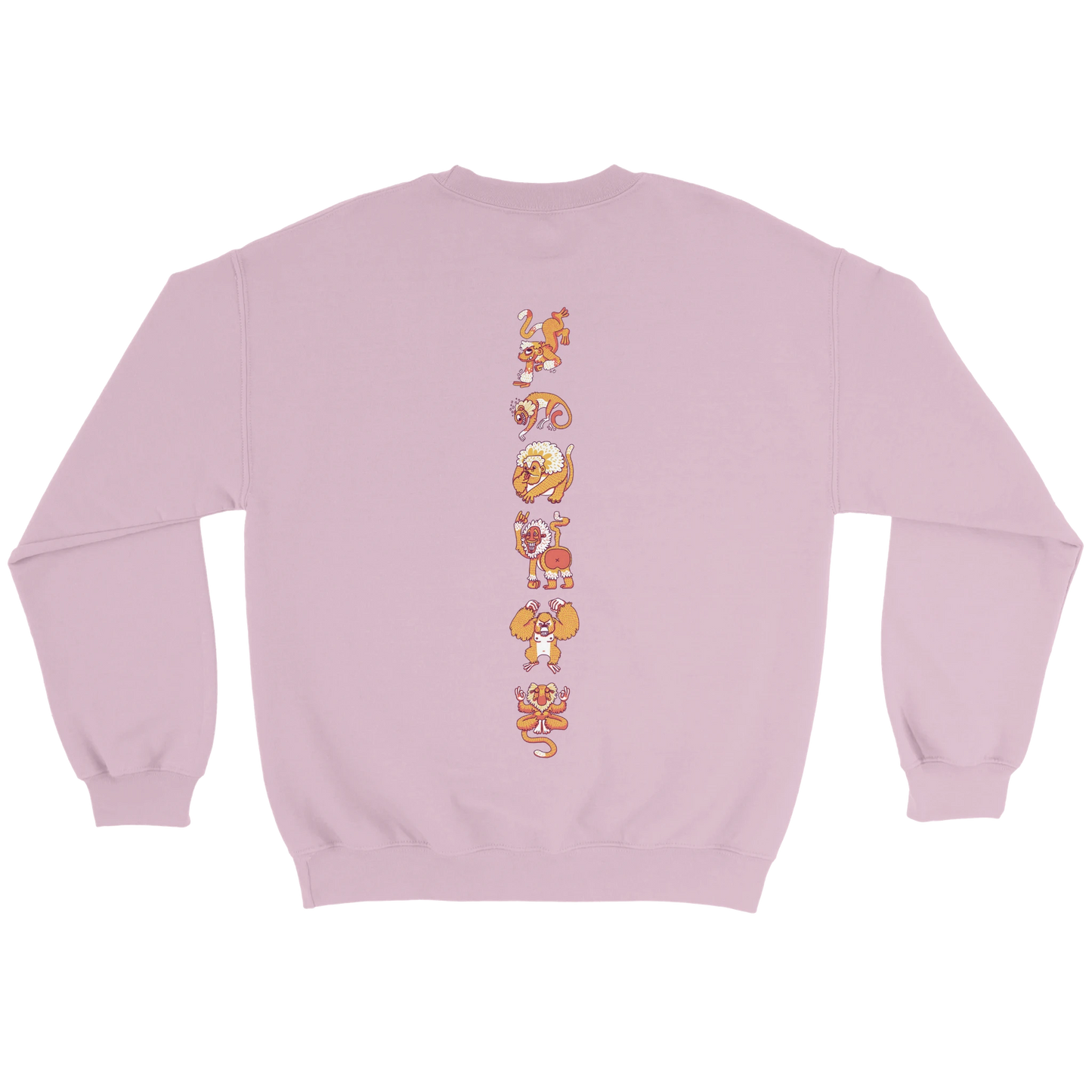 Sweat-Shirt au design d'APOU SHINY – Famille des Singes en Totem - un jeu de cartes familial plein de malice et de stratégie - Editeur : NO ONE GAMES