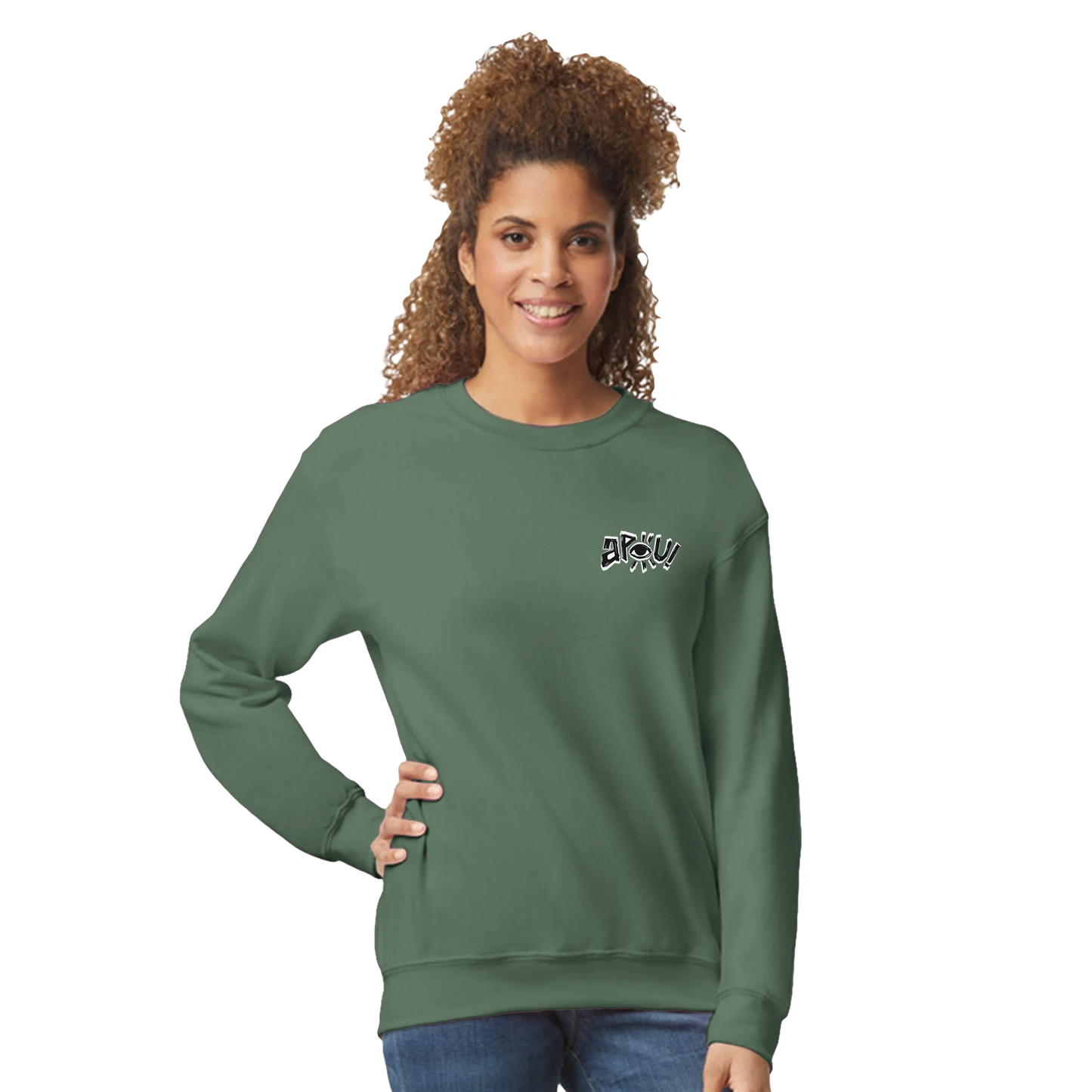 Sweat-Shirt au design d'APOU SHINY – Famille des Singes en Totem - un jeu de cartes familial plein de malice et de stratégie - Editeur : NO ONE GAMES