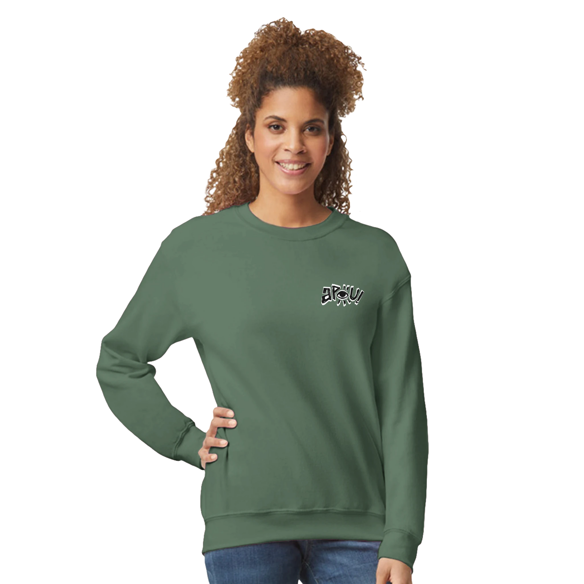 Sweat-Shirt au design d'APOU SHINY – Famille des Singes en Totem - un jeu de cartes familial plein de malice et de stratégie - Editeur : NO ONE GAMES