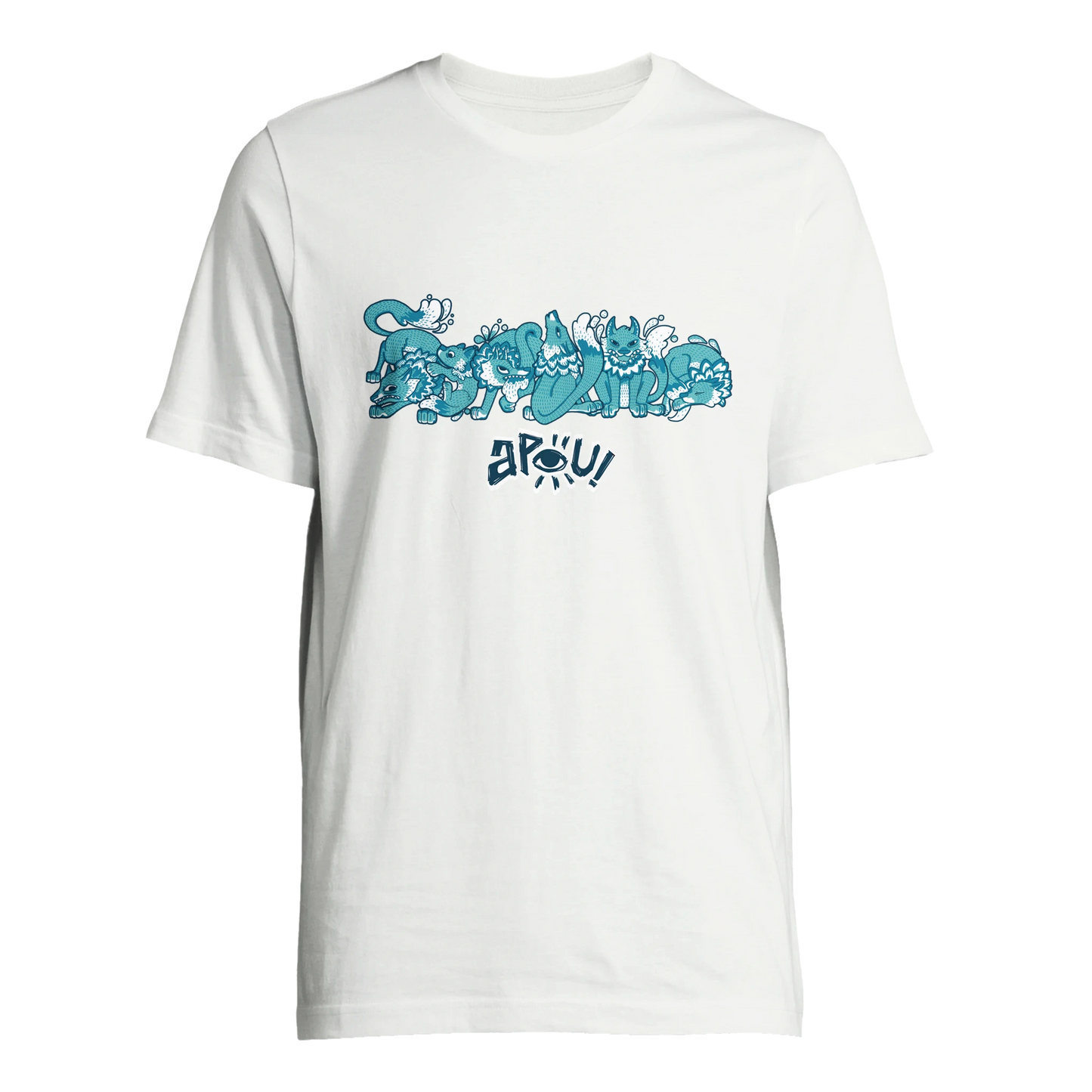 T-shirt au design d'APOU SHINY – Famille des Loups en Clan - un jeu de cartes familial plein de malice et de stratégie - Editeur : NO ONE GAMES