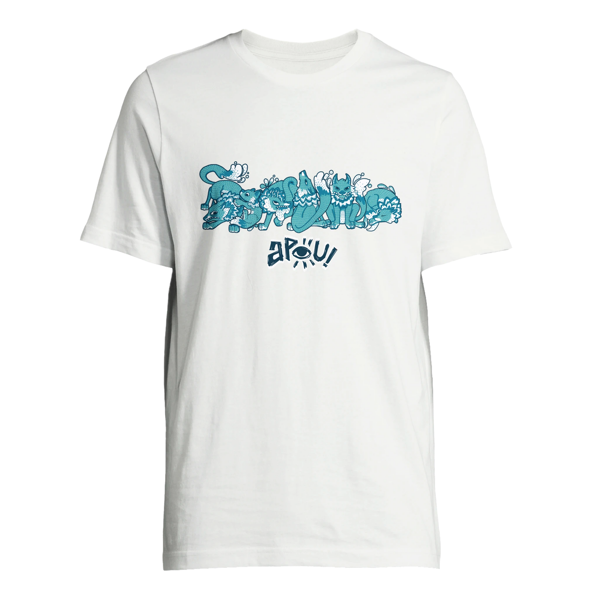T-shirt au design d'APOU SHINY – Famille des Loups en Clan - un jeu de cartes familial plein de malice et de stratégie - Editeur : NO ONE GAMES