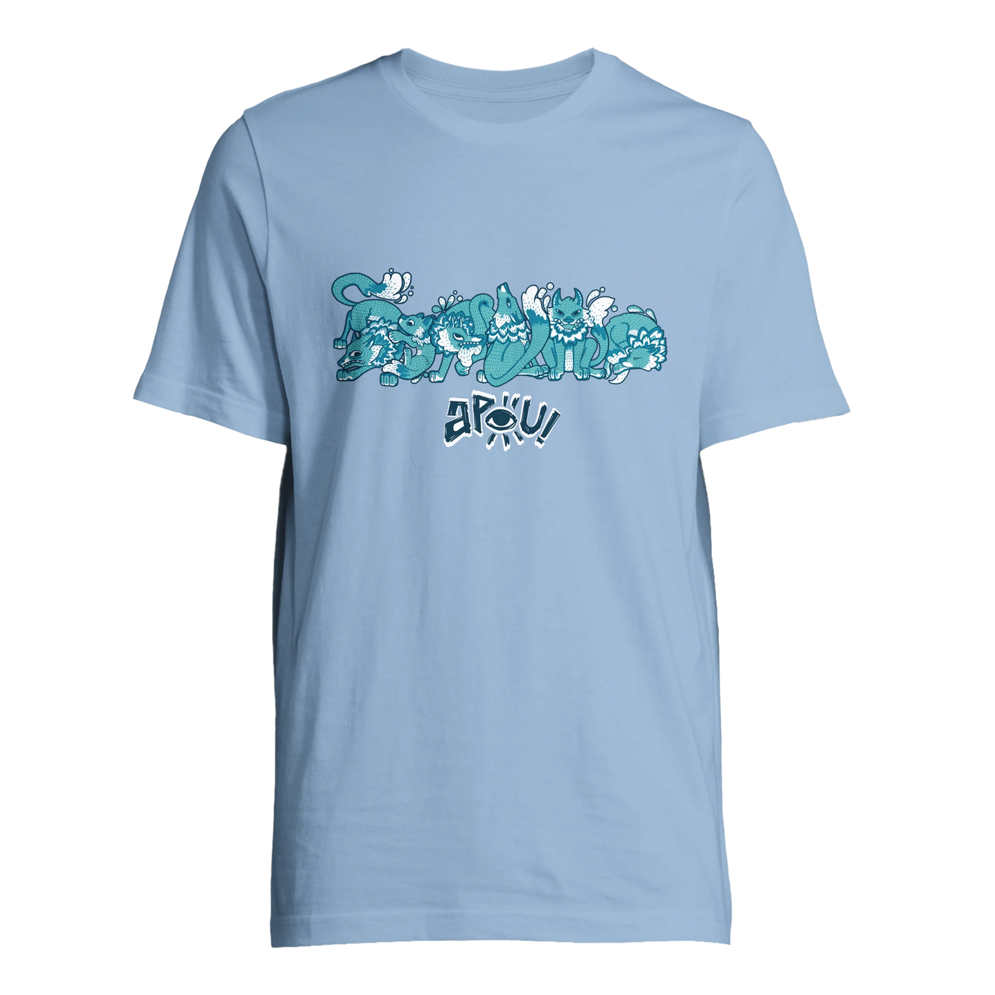 T-shirt au design d'APOU SHINY – Famille des Loups en Clan - un jeu de cartes familial plein de malice et de stratégie - Editeur : NO ONE GAMES