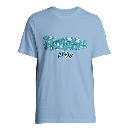 T-shirt au design d'APOU SHINY – Famille des Loups en Clan - un jeu de cartes familial plein de malice et de stratégie - Editeur : NO ONE GAMES