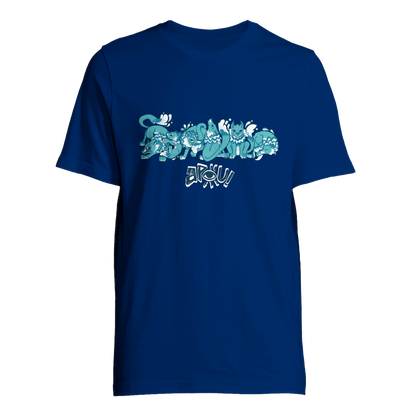 T-shirt au design d'APOU SHINY – Famille des Loups en Clan - un jeu de cartes familial plein de malice et de stratégie - Editeur : NO ONE GAMES