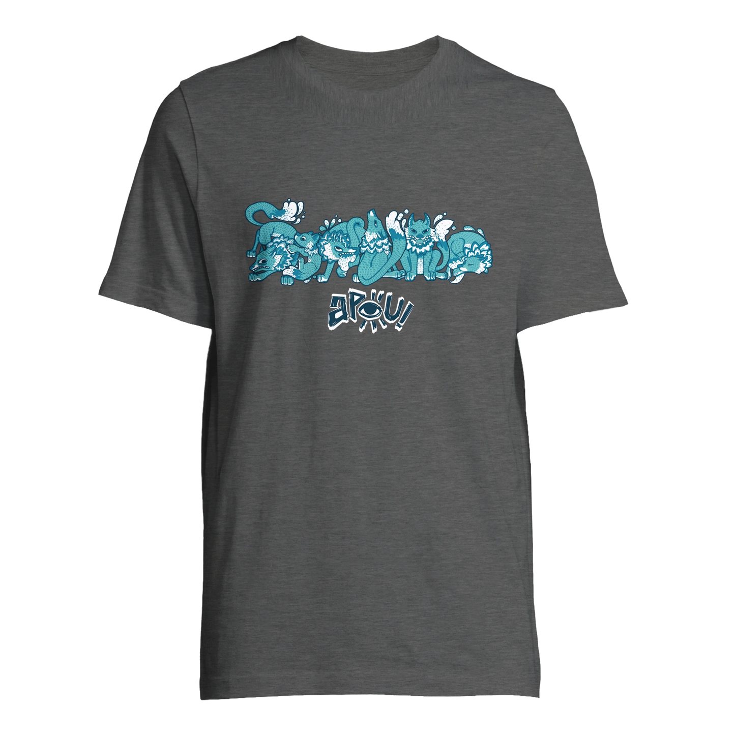 T-shirt au design d'APOU SHINY – Famille des Loups en Clan - un jeu de cartes familial plein de malice et de stratégie - Editeur : NO ONE GAMES