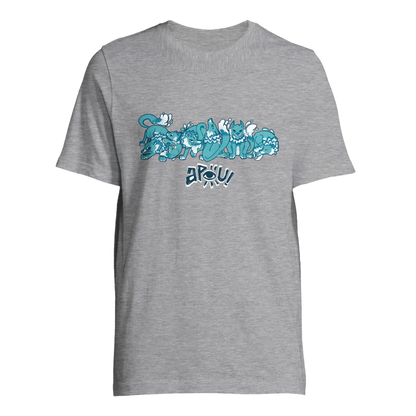 T-shirt au design d'APOU SHINY – Famille des Loups en Clan - un jeu de cartes familial plein de malice et de stratégie - Editeur : NO ONE GAMES