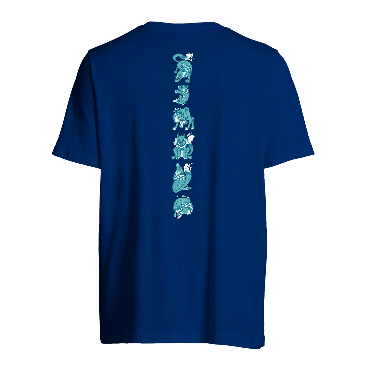 T-shirt au design d'APOU SHINY – Famille des Loups en Totem - un jeu de cartes familial plein de malice et de stratégie - Editeur : NO ONE GAMES