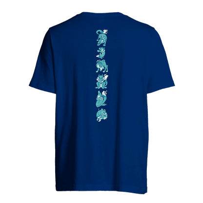 T-shirt au design d'APOU SHINY – Famille des Loups en Totem - un jeu de cartes familial plein de malice et de stratégie - Editeur : NO ONE GAMES