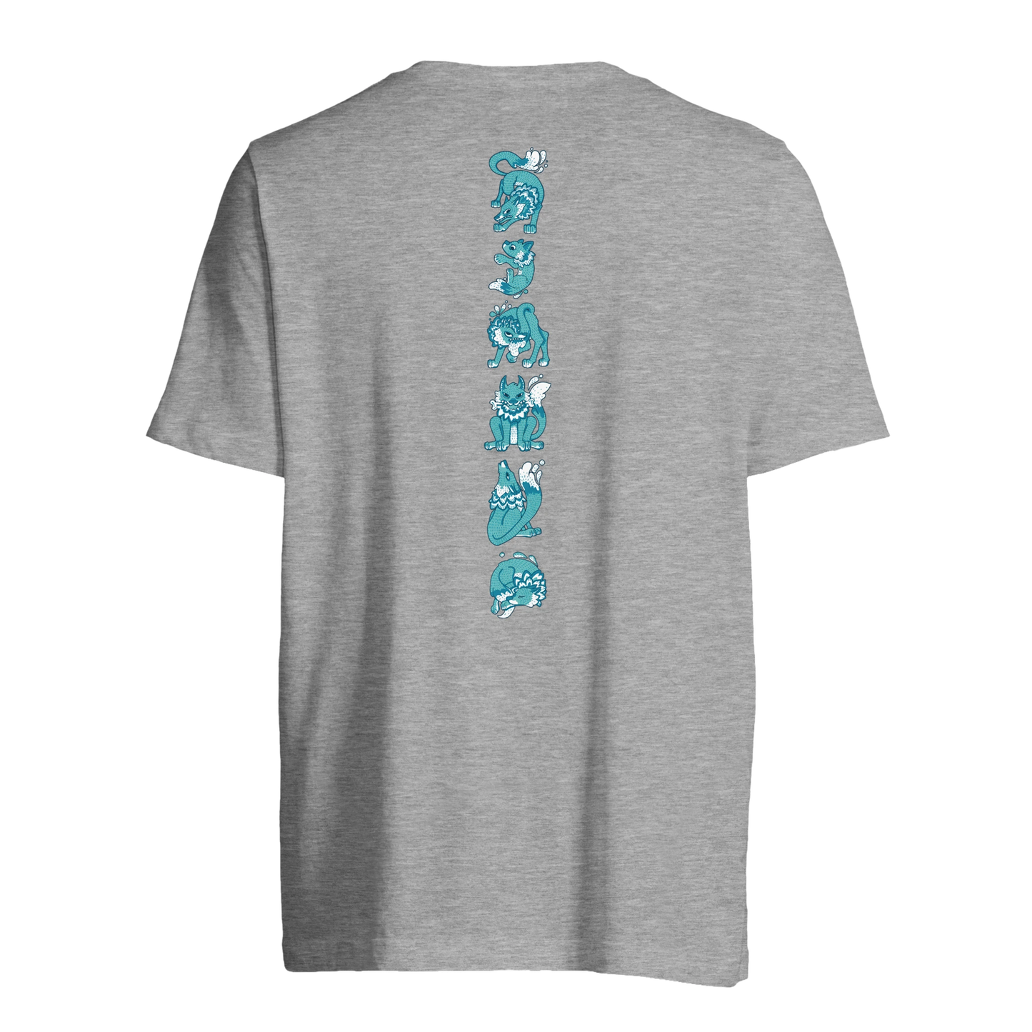 T-shirt au design d'APOU SHINY – Famille des Loups en Totem - un jeu de cartes familial plein de malice et de stratégie - Editeur : NO ONE GAMES