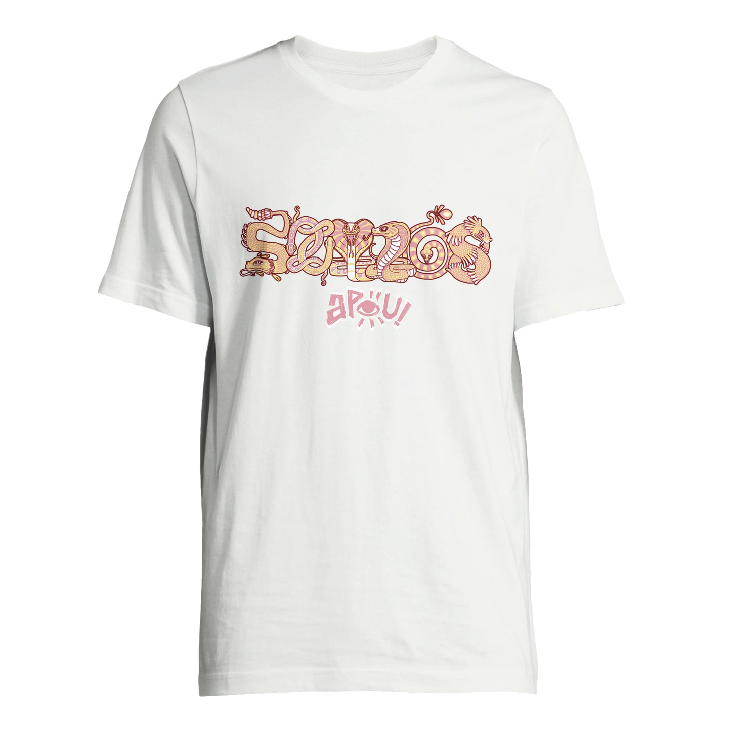 T-shirt au design d'APOU SHINY – Famille des Serpents en Clan - un jeu de cartes familial plein de malice et de stratégie - Editeur : NO ONE GAMES