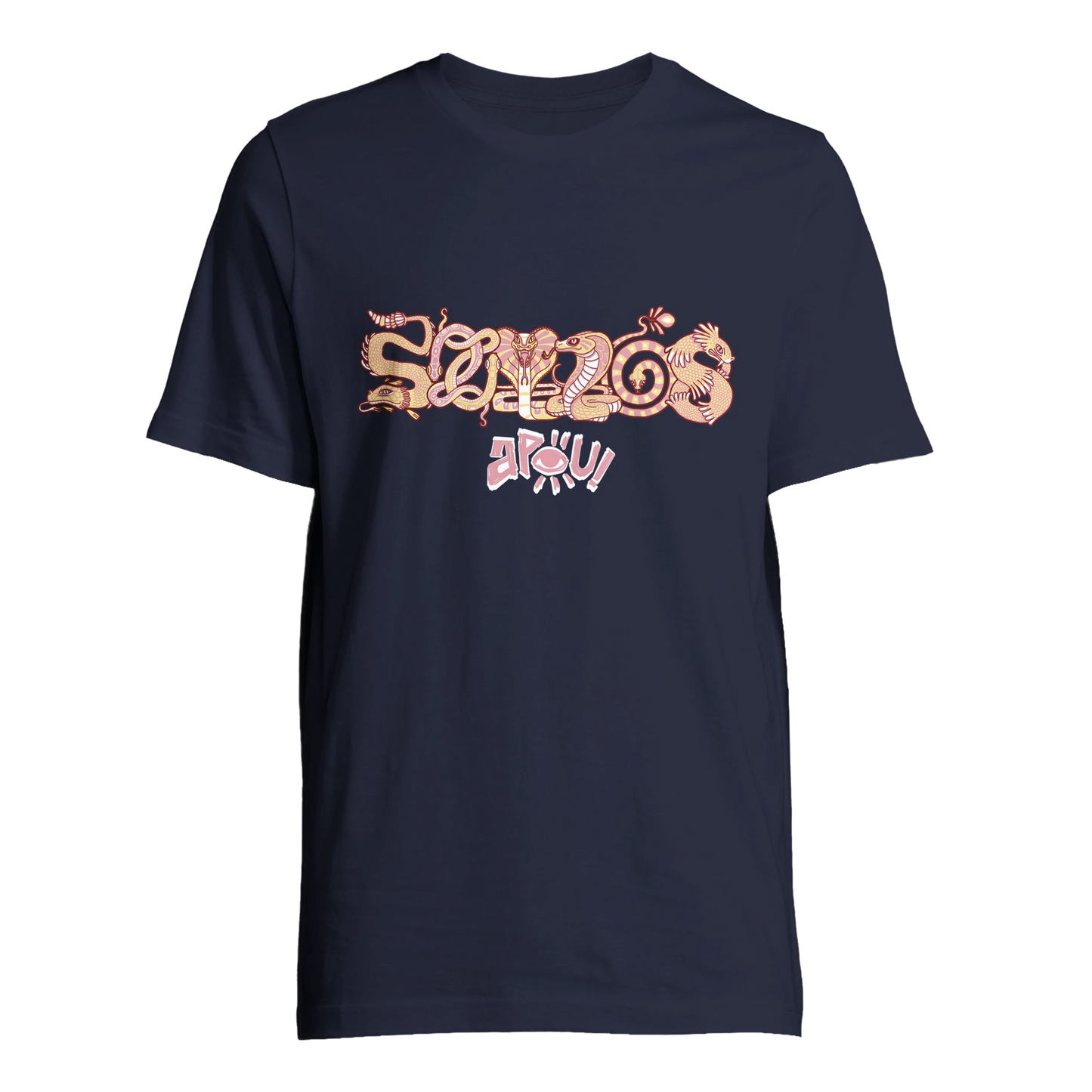 T-shirt au design d'APOU SHINY – Famille des Serpents en Clan - un jeu de cartes familial plein de malice et de stratégie - Editeur : NO ONE GAMES