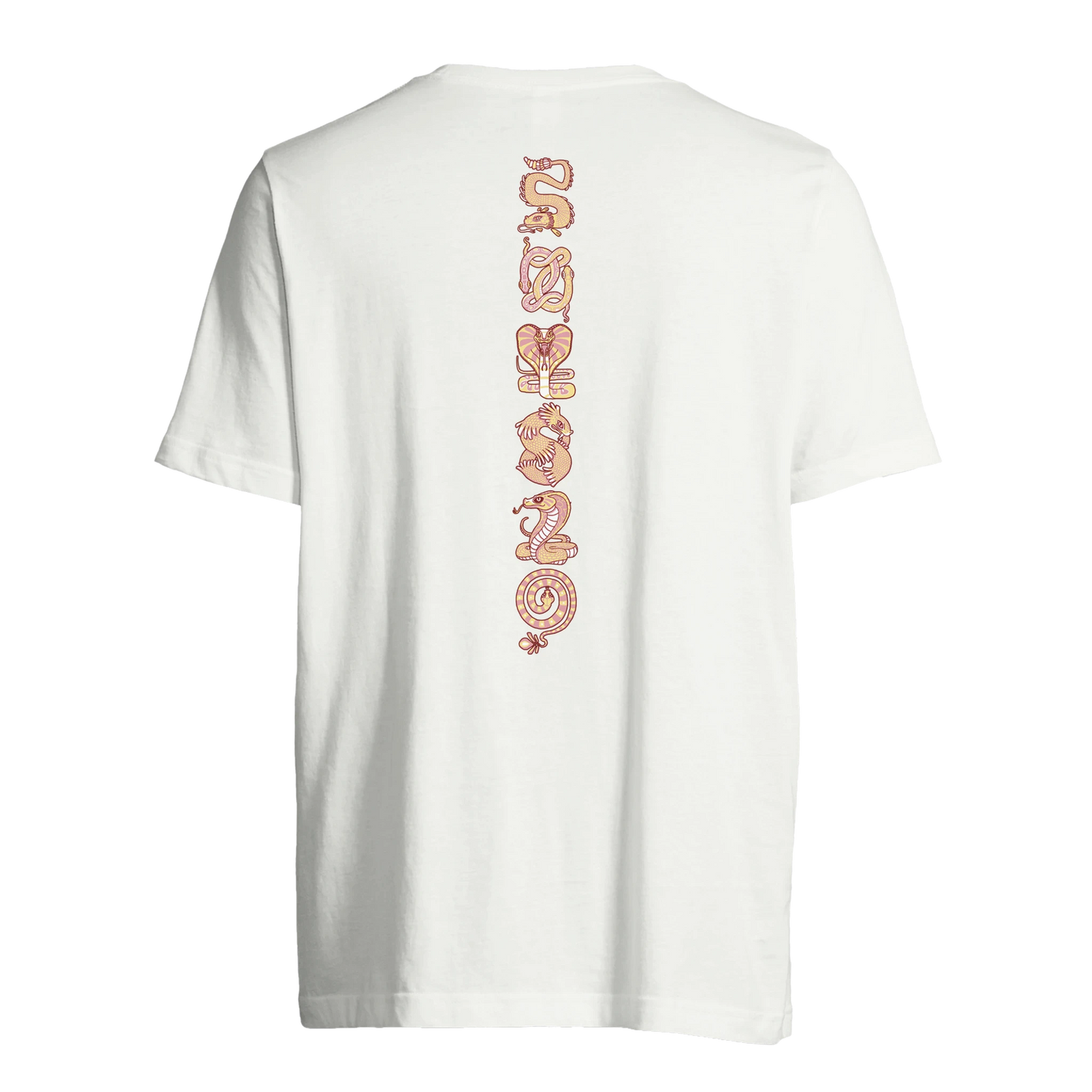 T-shirt au design d'APOU SHINY – Famille des Serpents en Totem - un jeu de cartes familial plein de malice et de stratégie - Editeur : NO ONE GAMES