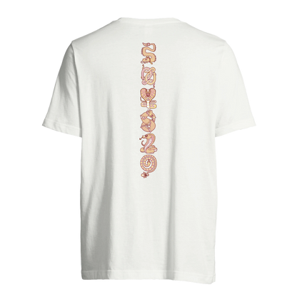 T-shirt au design d'APOU SHINY – Famille des Serpents en Totem - un jeu de cartes familial plein de malice et de stratégie - Editeur : NO ONE GAMES