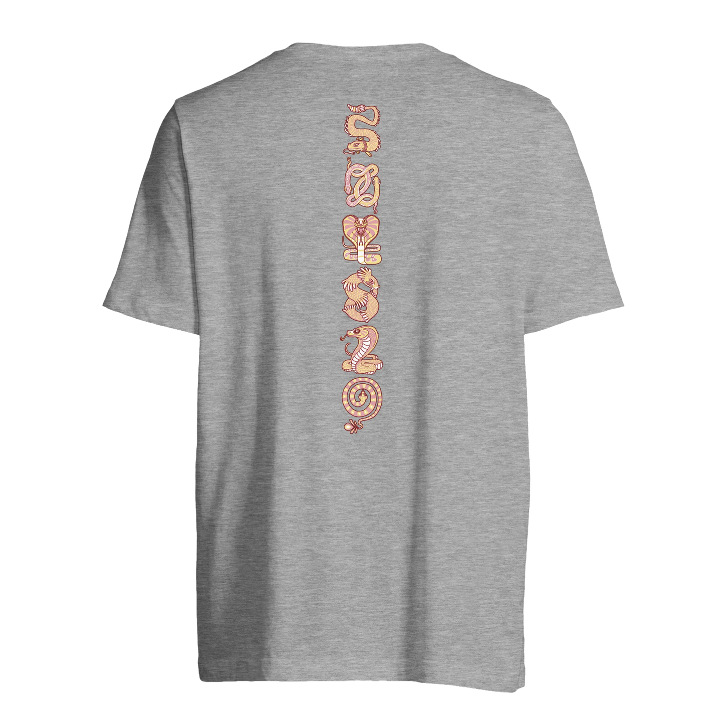 T-shirt au design d'APOU SHINY – Famille des Serpents en Totem - un jeu de cartes familial plein de malice et de stratégie - Editeur : NO ONE GAMES