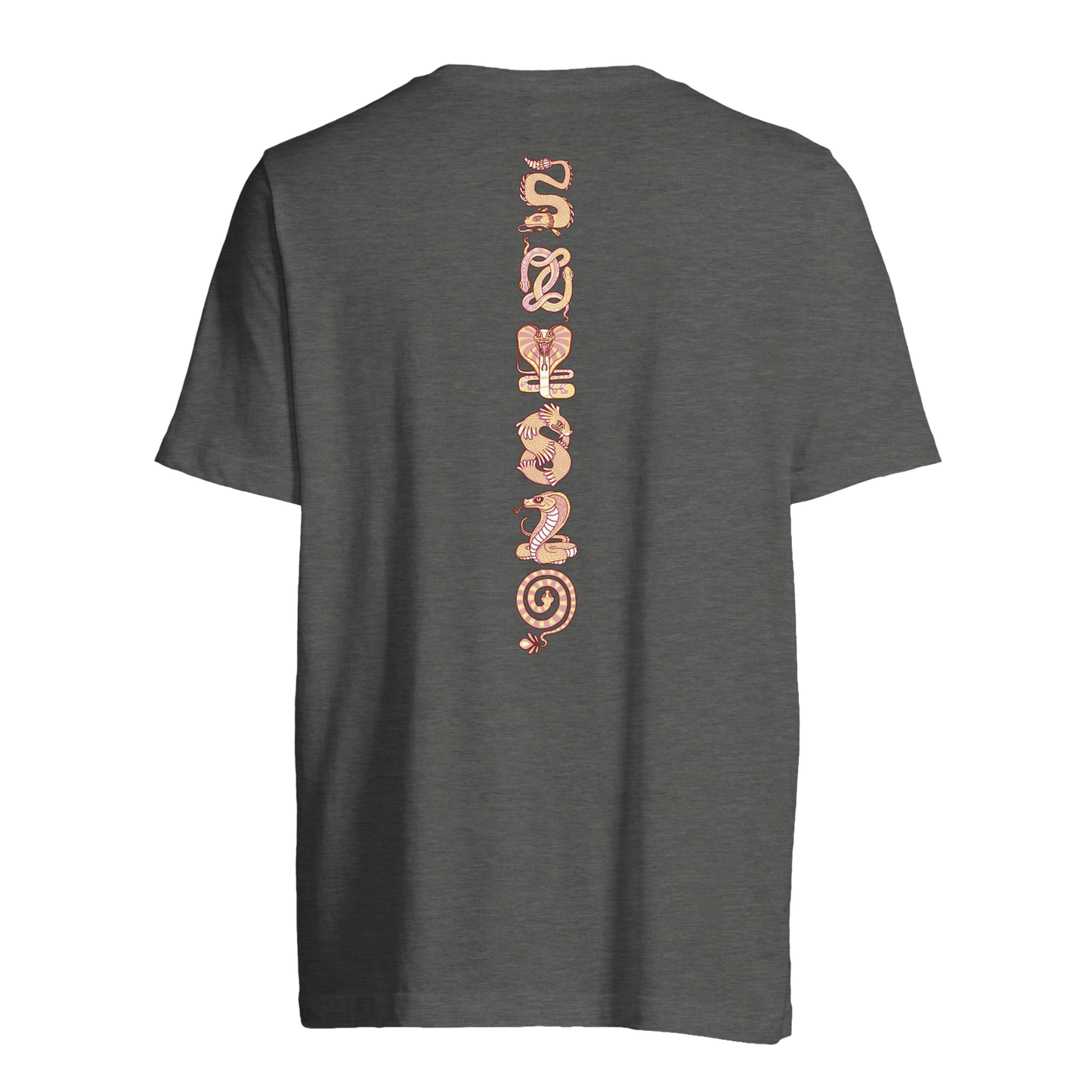 T-shirt au design d'APOU SHINY – Famille des Serpents en Totem - un jeu de cartes familial plein de malice et de stratégie - Editeur : NO ONE GAMES