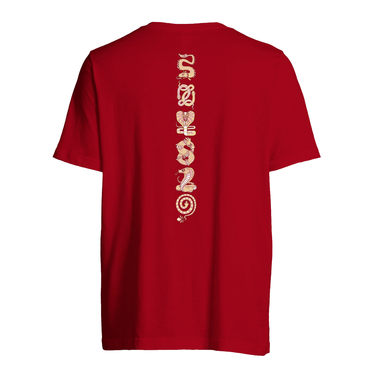 T-shirt au design d'APOU SHINY – Famille des Serpents en Totem - un jeu de cartes familial plein de malice et de stratégie - Editeur : NO ONE GAMES
