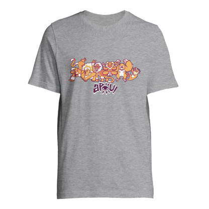 T-shirt au design d'APOU SHINY – Famille des Singes en Clan - un jeu de cartes familial plein de malice et de stratégie - Editeur : NO ONE GAMES