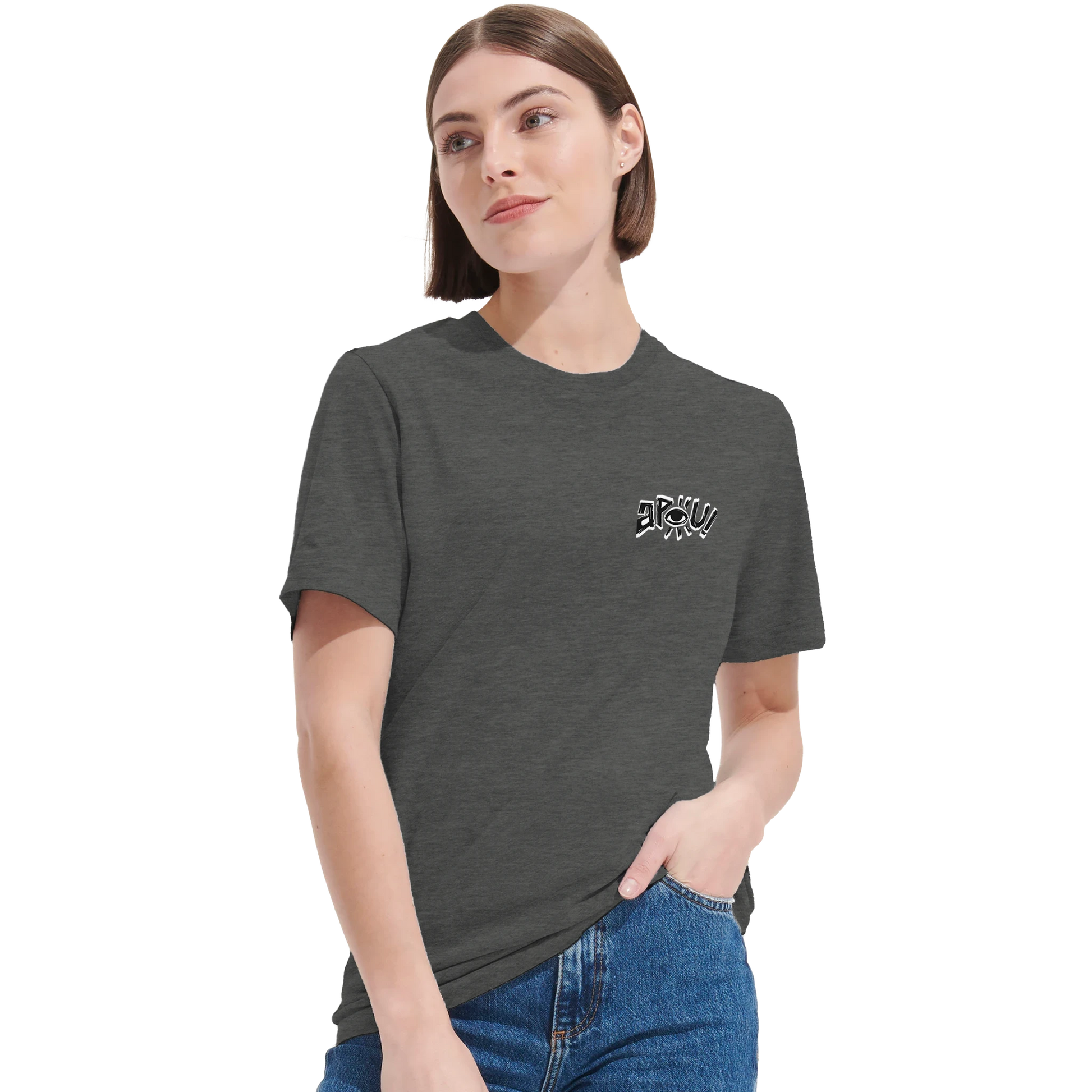 T-shirt au design d'APOU SHINY – Famille des Singes en Totem - un jeu de cartes familial plein de malice et de stratégie - Editeur : NO ONE GAMES