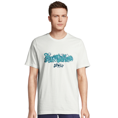 T-shirt au design d'APOU SHINY – Famille des Loups en Clan - un jeu de cartes familial plein de malice et de stratégie - Editeur : NO ONE GAMES