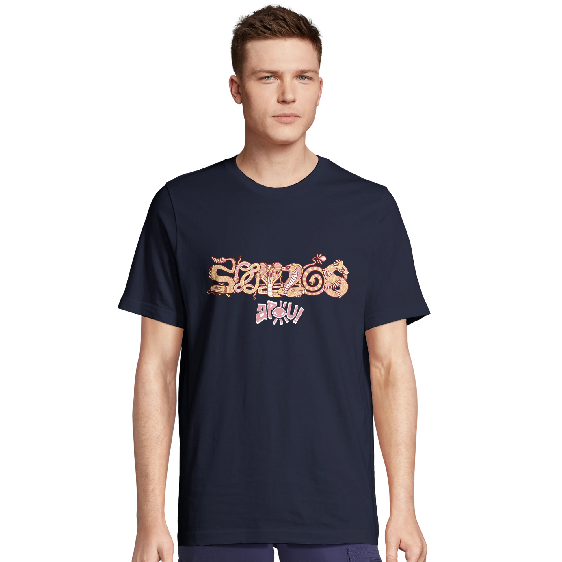 T-shirt au design d'APOU SHINY – Famille des Serpents en Clan - un jeu de cartes familial plein de malice et de stratégie - Editeur : NO ONE GAMES