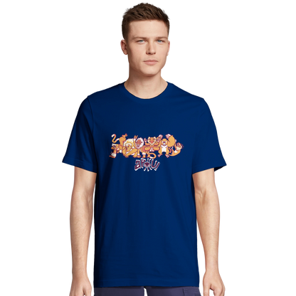 T-shirt au design d'APOU SHINY – Famille des Singes en Clan - un jeu de cartes familial plein de malice et de stratégie - Editeur : NO ONE GAMES