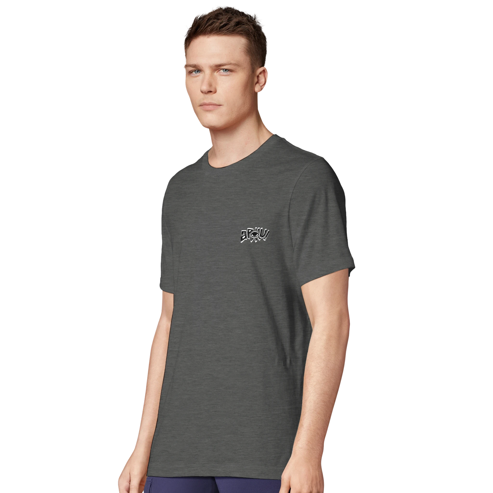 T-shirt au design d'APOU SHINY – Famille des Singes en Totem - un jeu de cartes familial plein de malice et de stratégie - Editeur : NO ONE GAMES