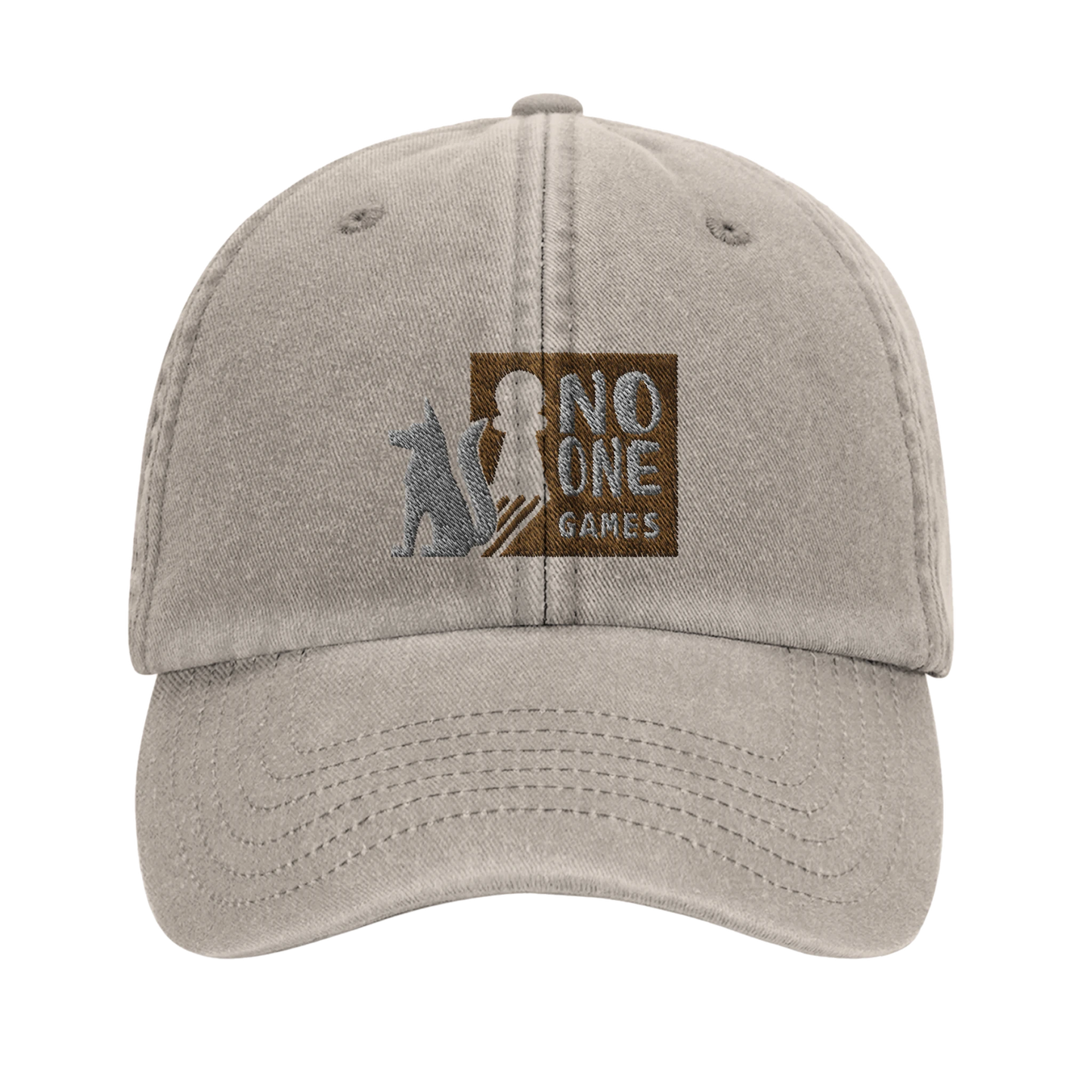 Casquette au design du logo de NO ONE GAMES - Inspiration du loup d'APOU SHINY : un jeu de cartes familial plein de malice et de stratégie