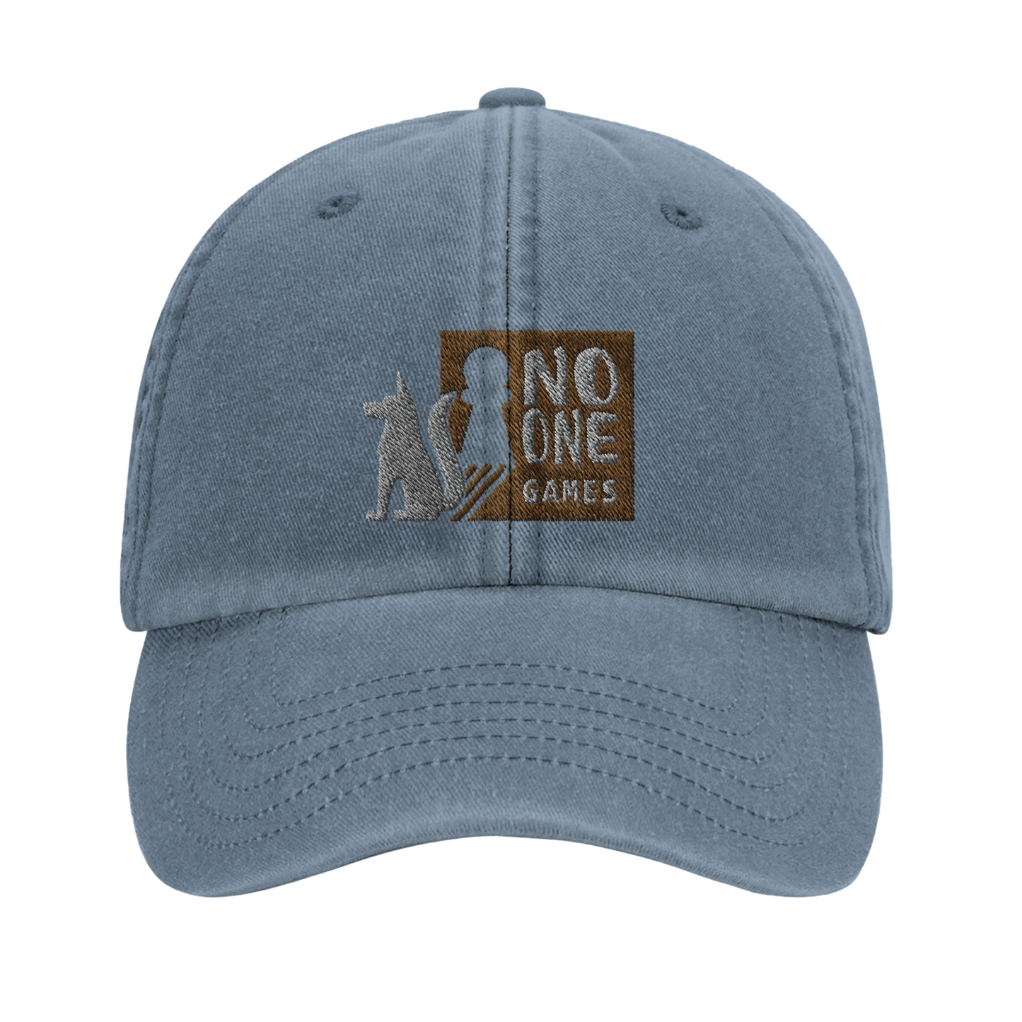 Casquette au design du logo de NO ONE GAMES - Inspiration du loup d'APOU SHINY : un jeu de cartes familial plein de malice et de stratégie